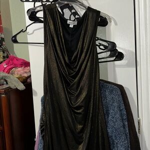 Avenue Shimmering Black Backless Dress